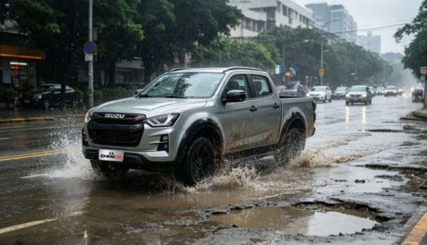 雨季出行不再难：D-MAX 3.0T从容应对复杂路况